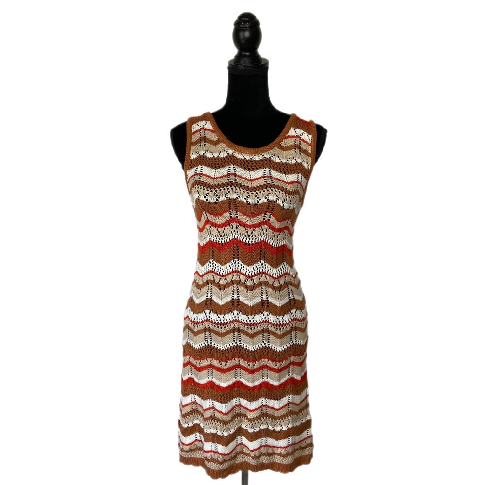 Crochet 70's Vibes Summer Dress - Women's Size XS